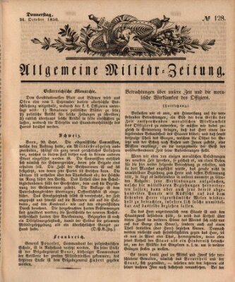 Allgemeine Militär-Zeitung Donnerstag 24. Oktober 1850