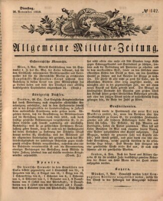 Allgemeine Militär-Zeitung Dienstag 26. November 1850