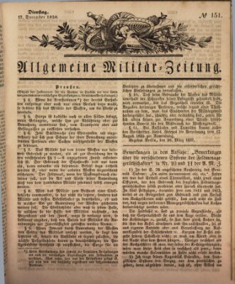 Allgemeine Militär-Zeitung Dienstag 17. Dezember 1850