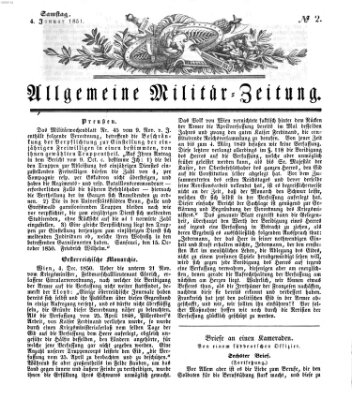 Allgemeine Militär-Zeitung Samstag 4. Januar 1851