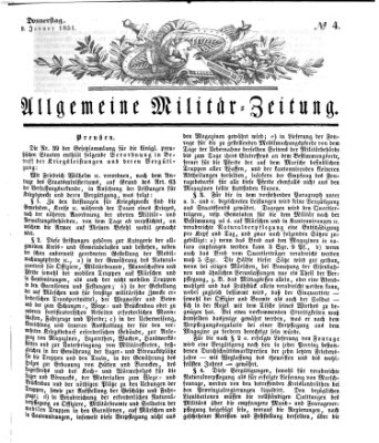 Allgemeine Militär-Zeitung Donnerstag 9. Januar 1851