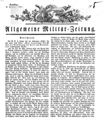 Allgemeine Militär-Zeitung Samstag 11. Januar 1851