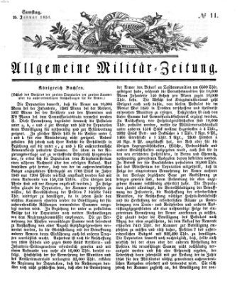 Allgemeine Militär-Zeitung Samstag 25. Januar 1851