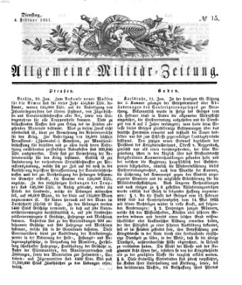 Allgemeine Militär-Zeitung Dienstag 4. Februar 1851