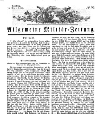 Allgemeine Militär-Zeitung Samstag 10. Mai 1851