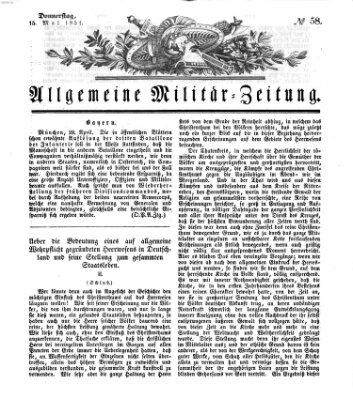 Allgemeine Militär-Zeitung Donnerstag 15. Mai 1851