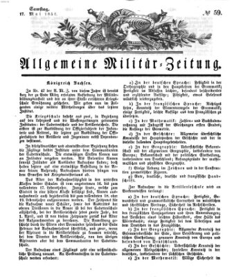 Allgemeine Militär-Zeitung Samstag 17. Mai 1851