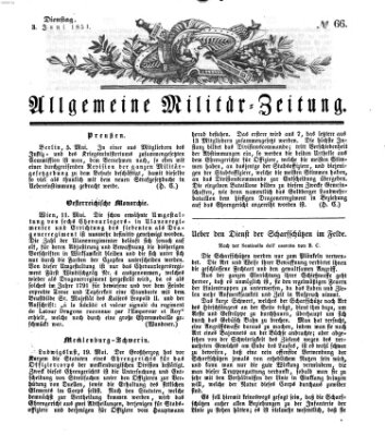 Allgemeine Militär-Zeitung Dienstag 3. Juni 1851