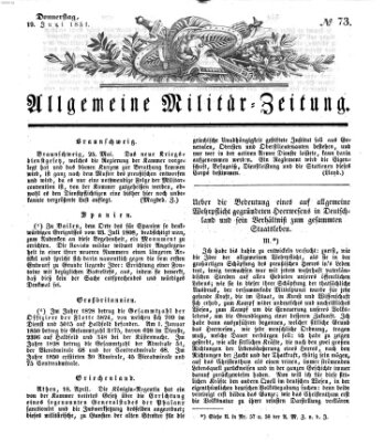 Allgemeine Militär-Zeitung Donnerstag 19. Juni 1851