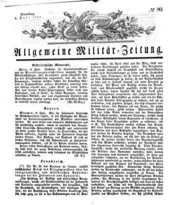 Allgemeine Militär-Zeitung Samstag 5. Juli 1851