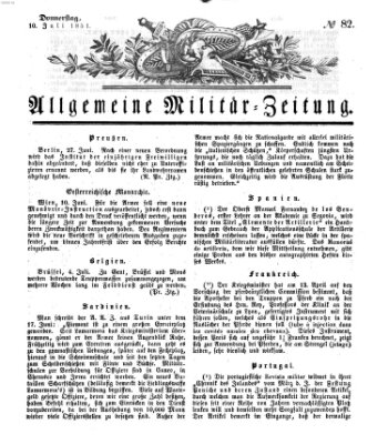 Allgemeine Militär-Zeitung Donnerstag 10. Juli 1851