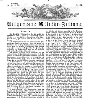Allgemeine Militär-Zeitung Dienstag 15. Juli 1851