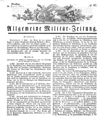 Allgemeine Militär-Zeitung Dienstag 22. Juli 1851