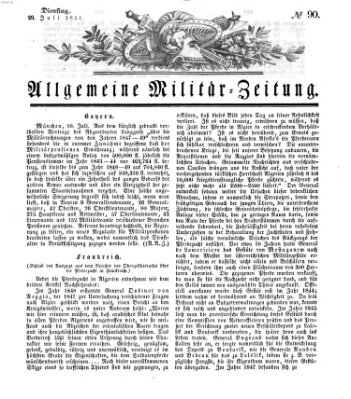 Allgemeine Militär-Zeitung Dienstag 29. Juli 1851