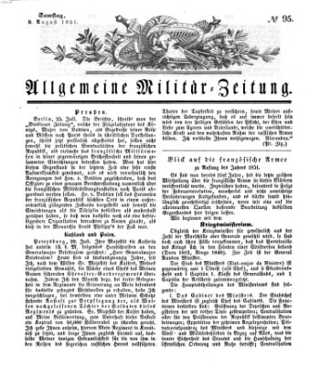 Allgemeine Militär-Zeitung Samstag 9. August 1851