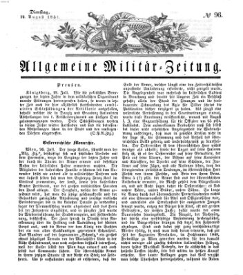 Allgemeine Militär-Zeitung Dienstag 12. August 1851