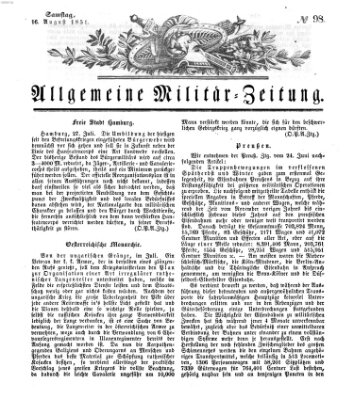 Allgemeine Militär-Zeitung Samstag 16. August 1851