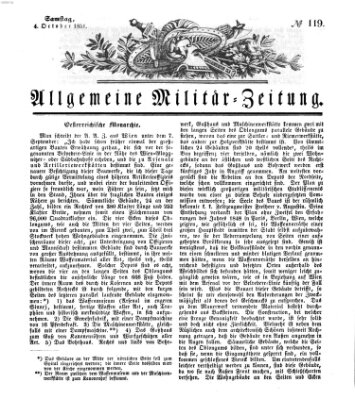 Allgemeine Militär-Zeitung Samstag 4. Oktober 1851