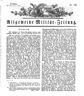 Allgemeine Militär-Zeitung Samstag 13. Dezember 1851