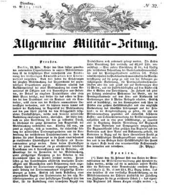 Allgemeine Militär-Zeitung Dienstag 15. März 1853