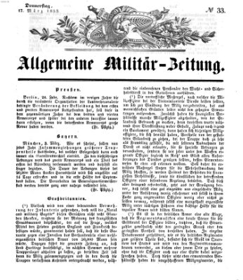 Allgemeine Militär-Zeitung Donnerstag 17. März 1853