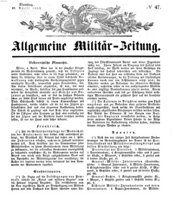 Allgemeine Militär-Zeitung Dienstag 19. April 1853