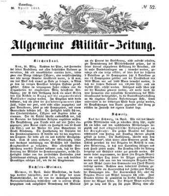 Allgemeine Militär-Zeitung Samstag 30. April 1853