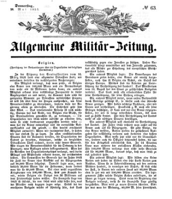 Allgemeine Militär-Zeitung Donnerstag 26. Mai 1853