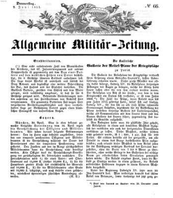 Allgemeine Militär-Zeitung Donnerstag 2. Juni 1853