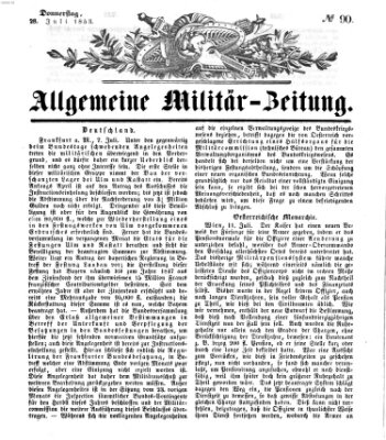 Allgemeine Militär-Zeitung Donnerstag 28. Juli 1853