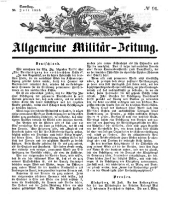 Allgemeine Militär-Zeitung Samstag 30. Juli 1853