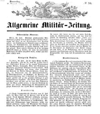 Allgemeine Militär-Zeitung Donnerstag 11. August 1853