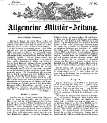 Allgemeine Militär-Zeitung Samstag 13. August 1853