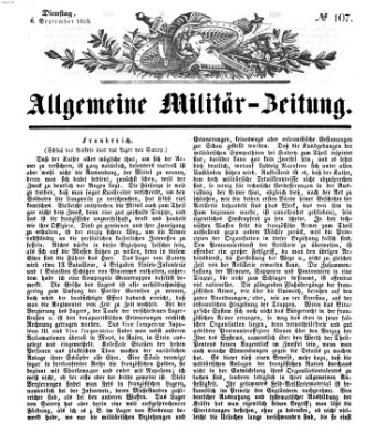 Allgemeine Militär-Zeitung Dienstag 6. September 1853