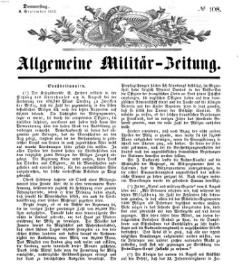 Allgemeine Militär-Zeitung Donnerstag 8. September 1853