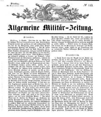 Allgemeine Militär-Zeitung Dienstag 20. September 1853