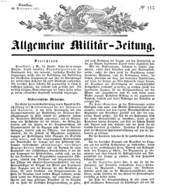 Allgemeine Militär-Zeitung Samstag 24. September 1853