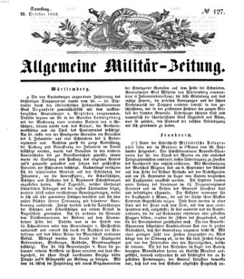 Allgemeine Militär-Zeitung Samstag 22. Oktober 1853