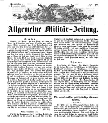 Allgemeine Militär-Zeitung Donnerstag 8. Dezember 1853