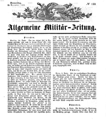 Allgemeine Militär-Zeitung Donnerstag 15. Dezember 1853