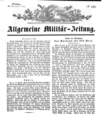 Allgemeine Militär-Zeitung Dienstag 20. Dezember 1853