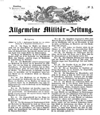 Allgemeine Militär-Zeitung Samstag 7. Januar 1854