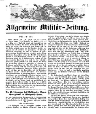 Allgemeine Militär-Zeitung Samstag 21. Januar 1854