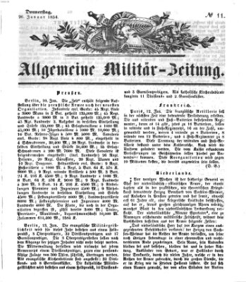 Allgemeine Militär-Zeitung Donnerstag 26. Januar 1854