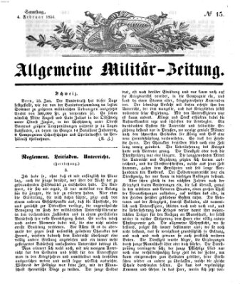 Allgemeine Militär-Zeitung Samstag 4. Februar 1854