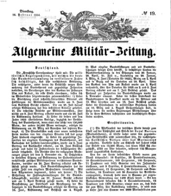 Allgemeine Militär-Zeitung Dienstag 14. Februar 1854