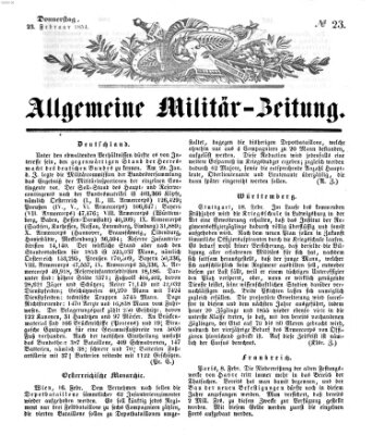 Allgemeine Militär-Zeitung Donnerstag 23. Februar 1854