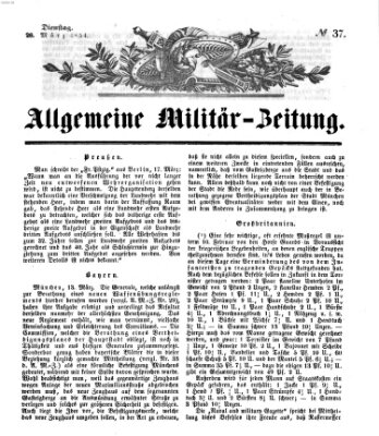 Allgemeine Militär-Zeitung Dienstag 28. März 1854