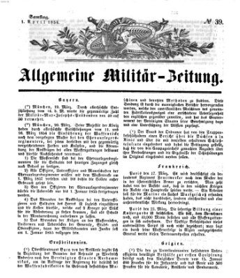 Allgemeine Militär-Zeitung Samstag 1. April 1854