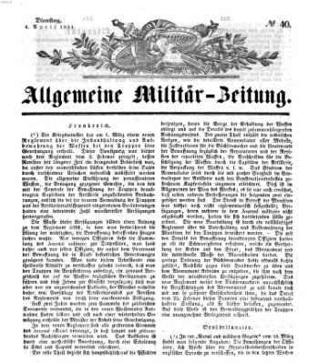 Allgemeine Militär-Zeitung Dienstag 4. April 1854